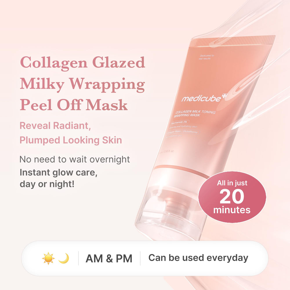 Medicube Mascarilla colágeno 130Da con mayor absorción y firmeza de piel.