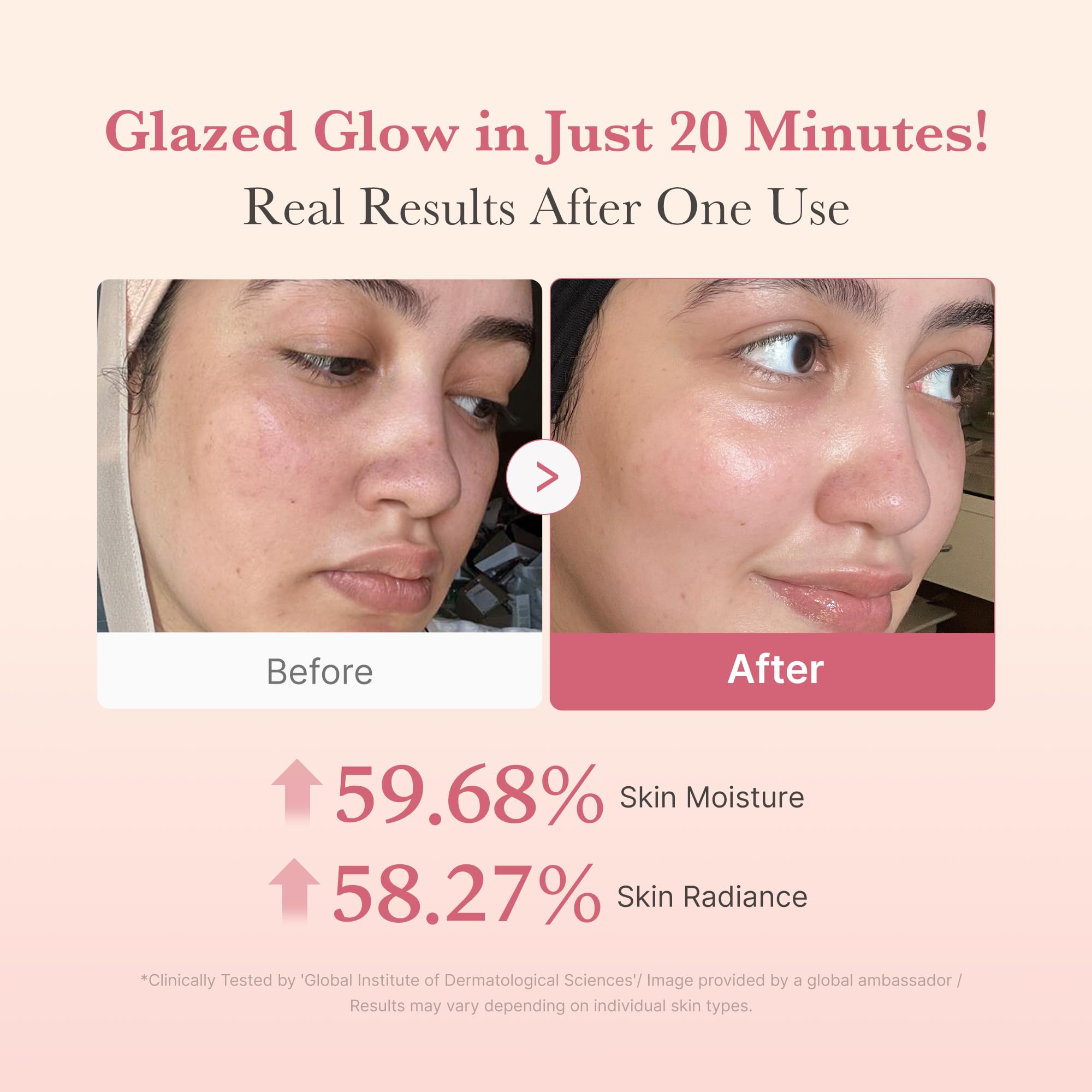 Medicube Mascarilla despegable en 20 minutos para un resplandor inmediato.