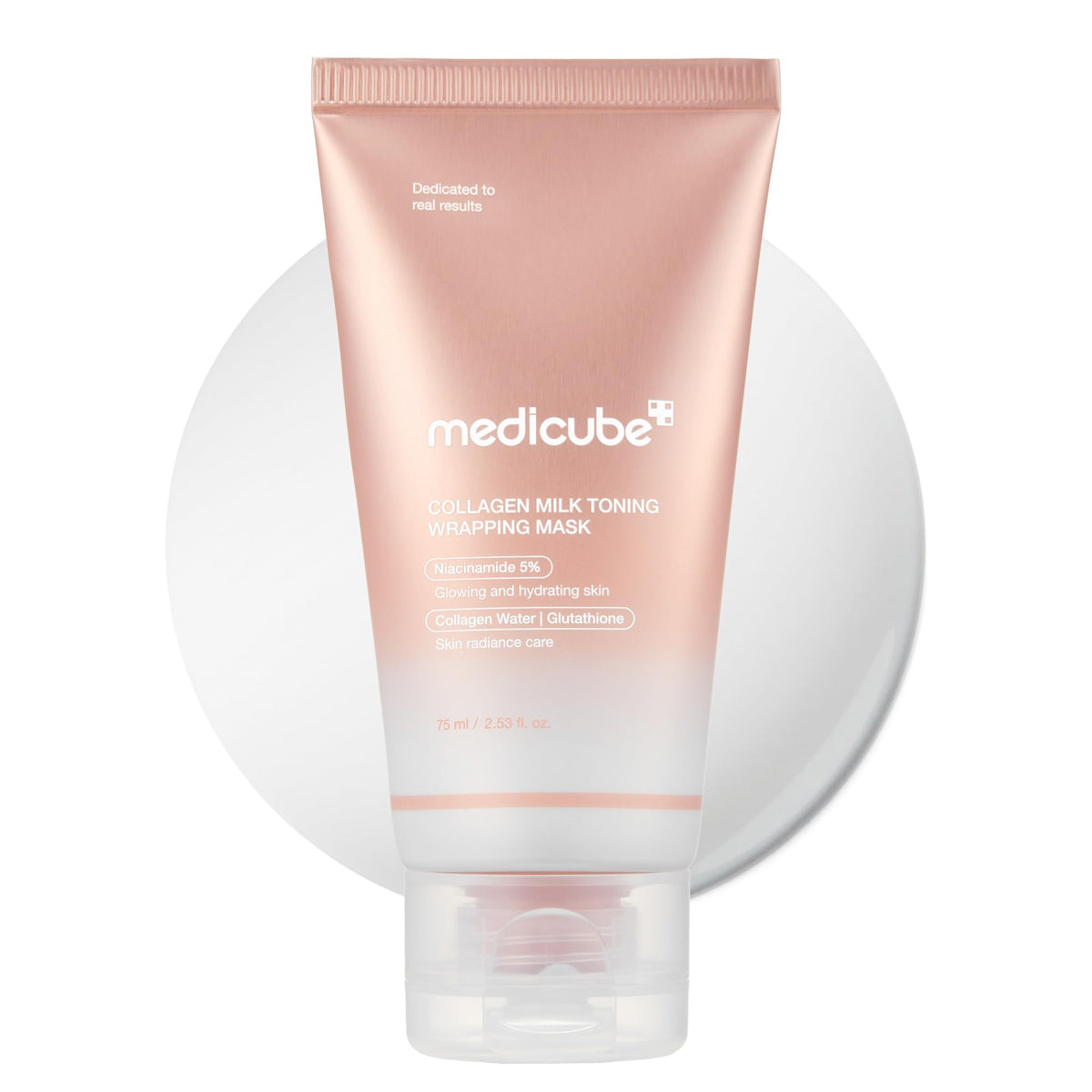 Medicube Mascarilla envolvente de colágeno para brillo lechoso e hidratación suave.