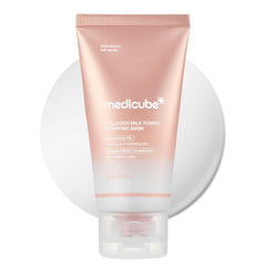 Medicube Mascarilla envolvente de colágeno para brillo lechoso e hidratación suave.