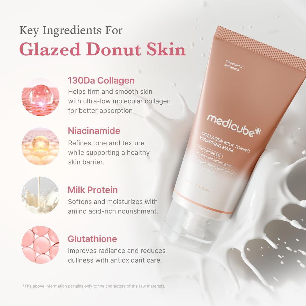 Medicube Mascarilla proteína de leche aporta hidratación y suavidad a la piel.