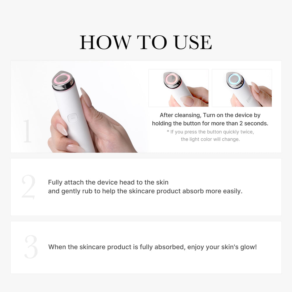 medicube mini-booster-pro blanco, tecnología coreana en un dispositivo de cuidado.