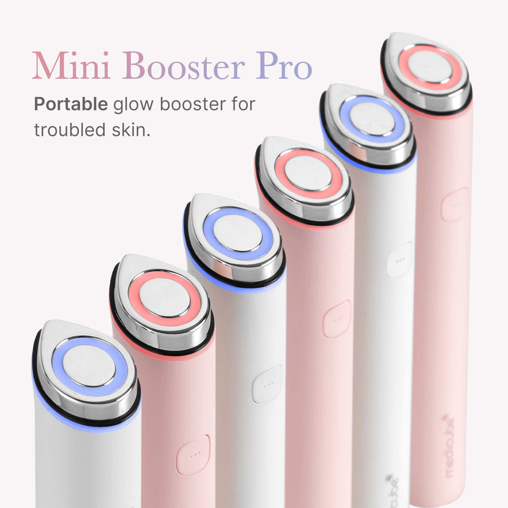 medicube mini-booster-pro blanco, uso cómodo en bolso para sesiones rápidas de cuidado.