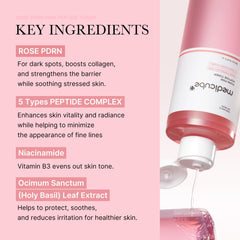 Medicube PDRN Rosa Tónico: envase de 250 ml para uso prolongado