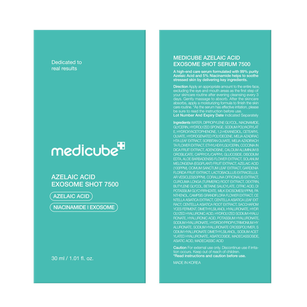 medicube rutina coreana con azelaico y exosomas, cuidado avanzado para piel sensible