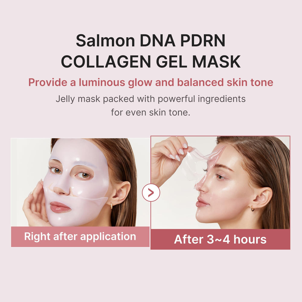 Mascarilla Medicube con brillo facial tras la aplicación.