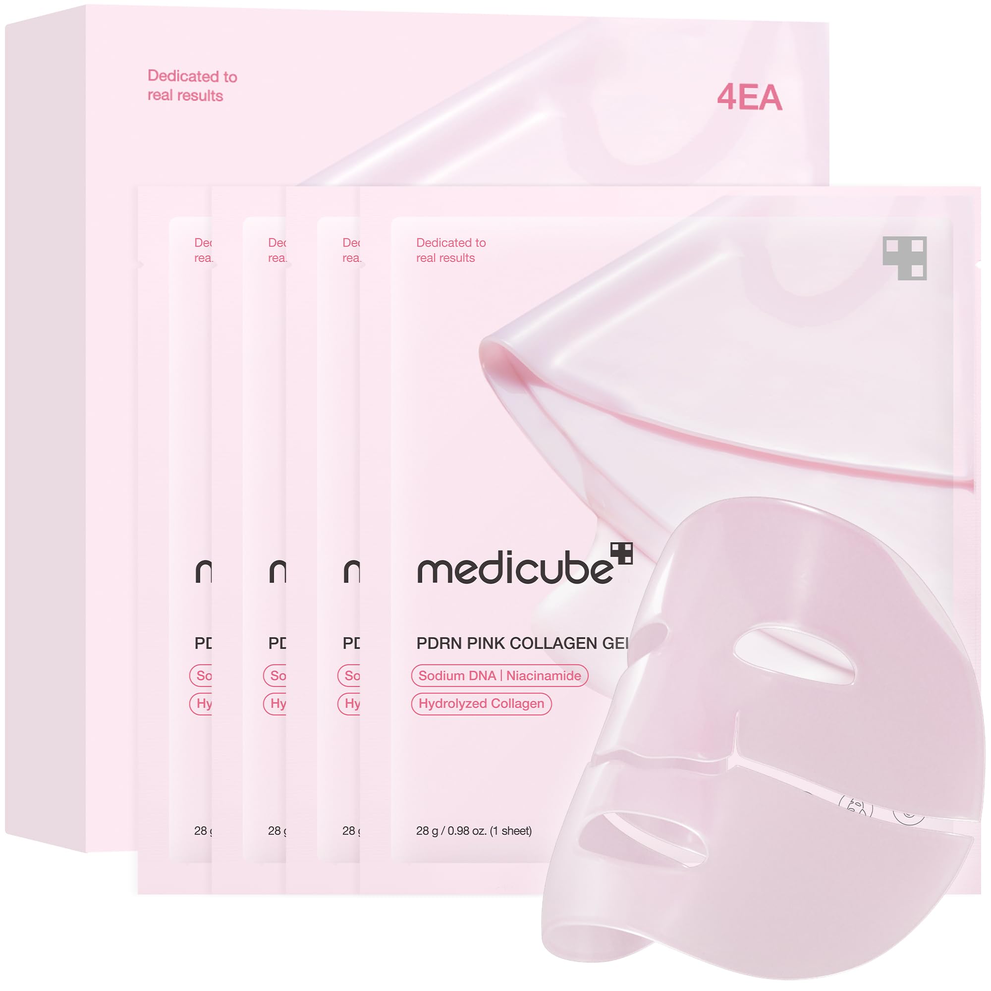 Medicube Salmon DNA PDRN: mascarilla rosada en gel que hidrata.
