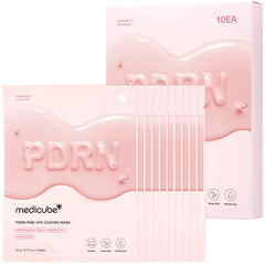 Medicube Salmon DNA PDRN Pink Sheet Mask pack for hydration.