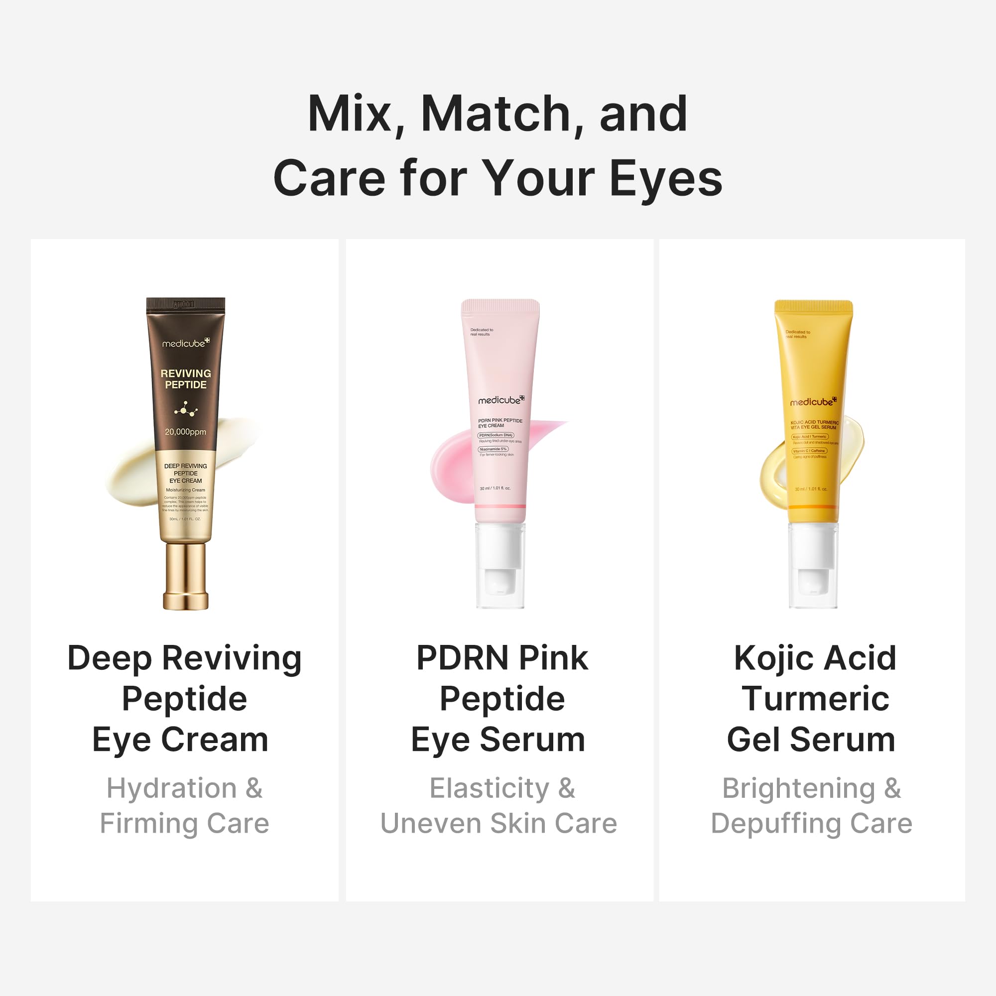 Medicube Serum Ojos sensación refrescante y suave al aplicar.