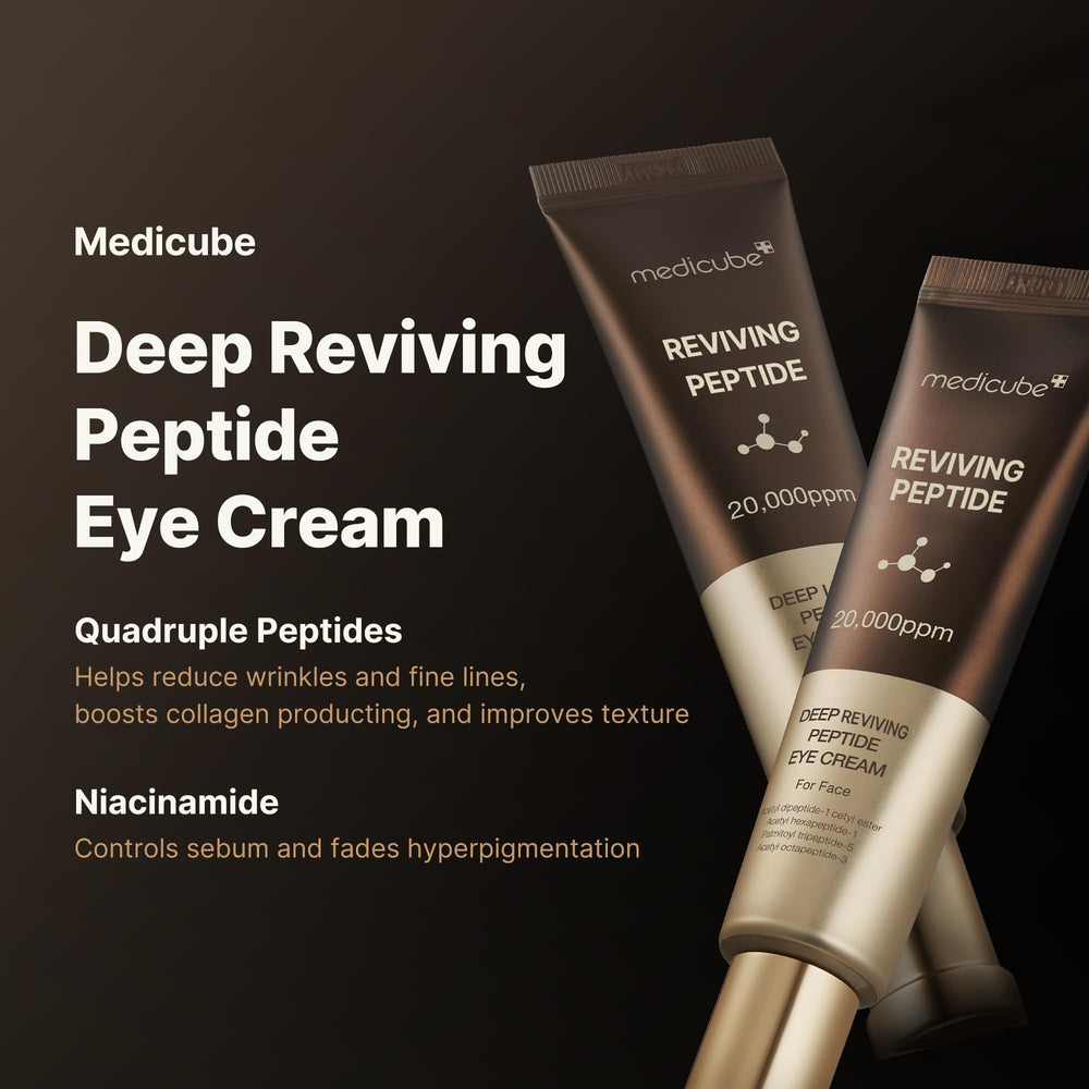 textura cremosa del serum de ojos medicube, absorción rápida sin grasa