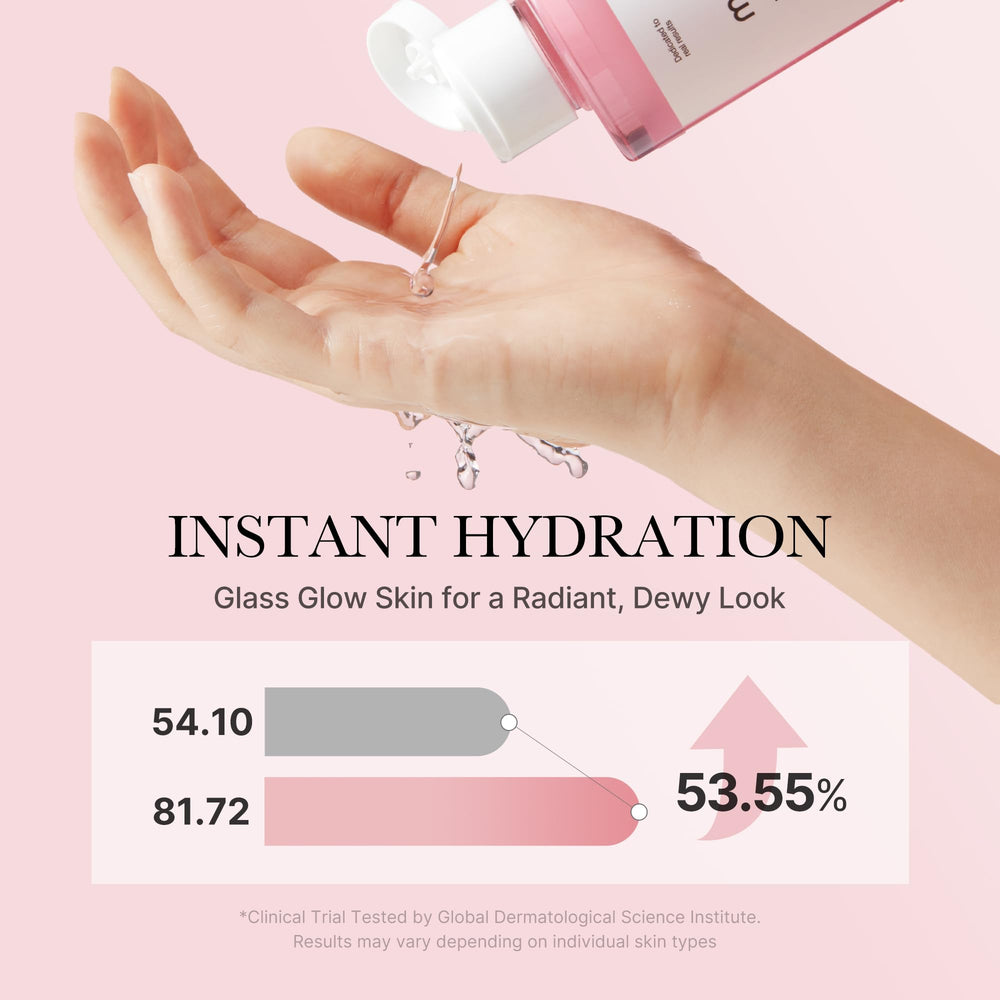 Textura ligera y no grasa del tonico rosa Medicube.