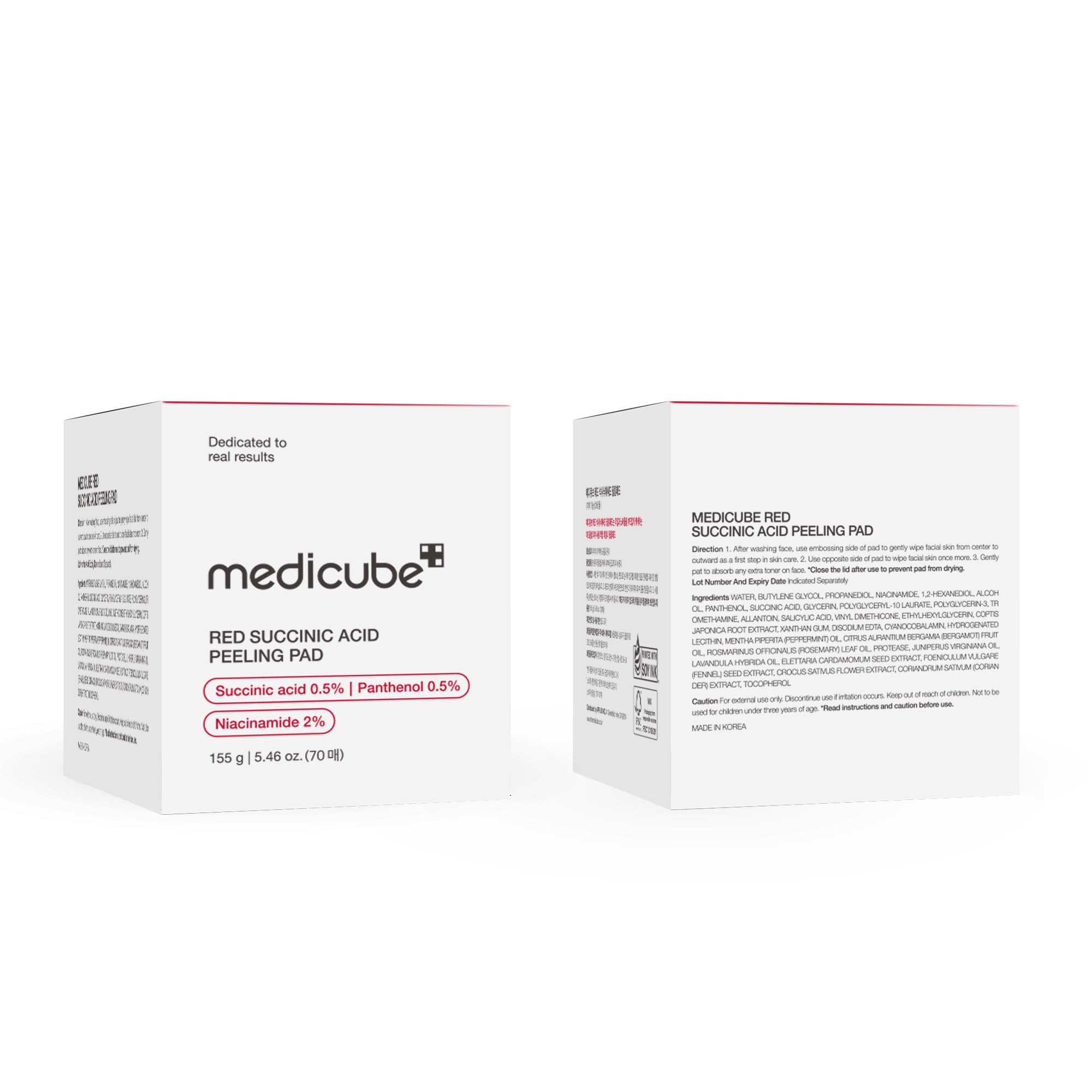 discos exfoliantes medicube sin fragancias ni colorantes