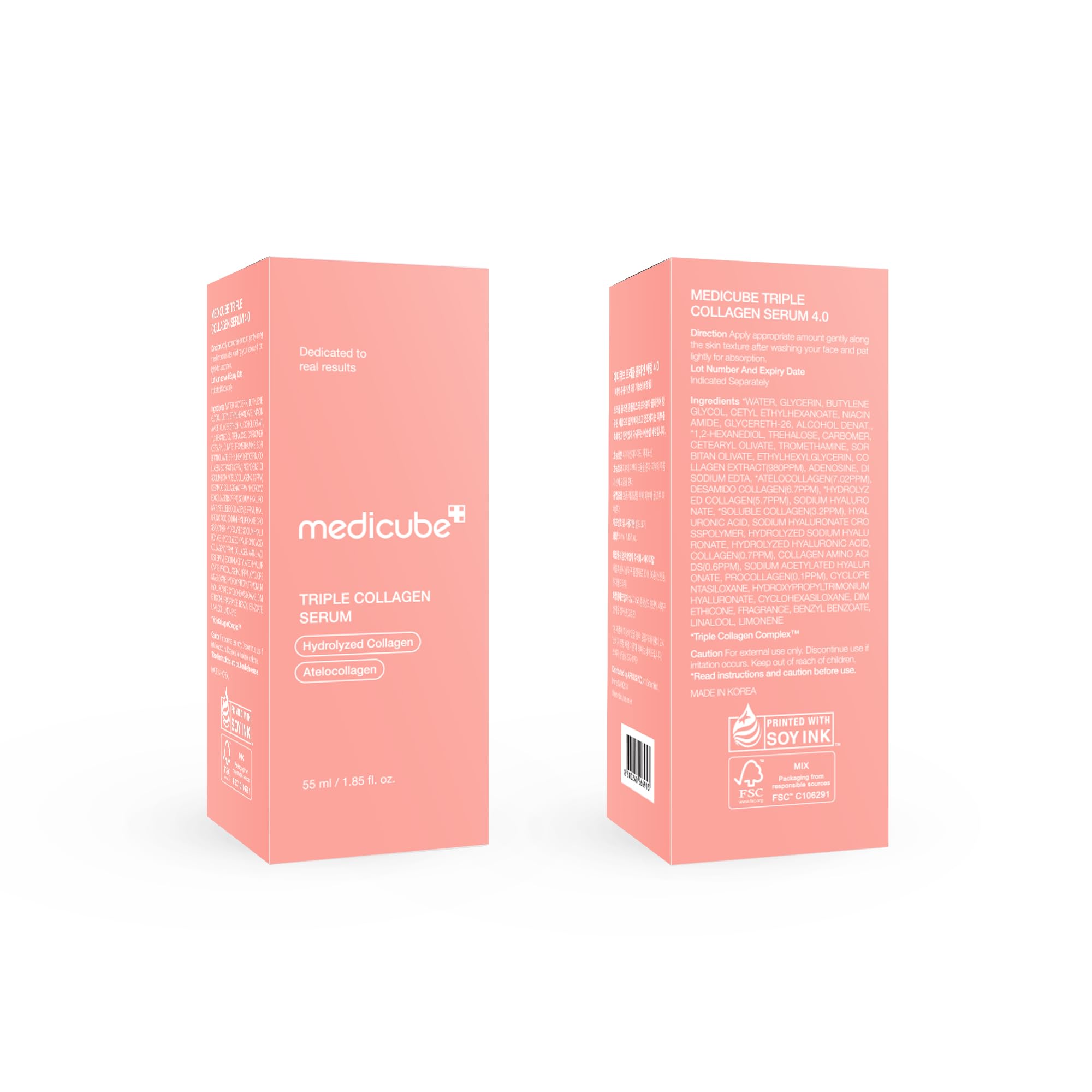 Brillo suave de la piel tras usar Medicube Triple Collagen