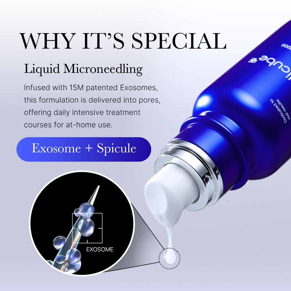 Medicube Zero Exosome Shot, ingredientes activos, rendimiento de absorción mejorada.