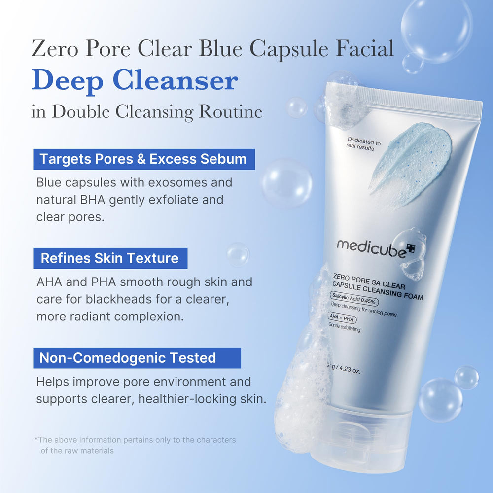 Medicube Zero Pore: espuma cremosa que deja la piel fresca y con sensación de limpieza profunda.