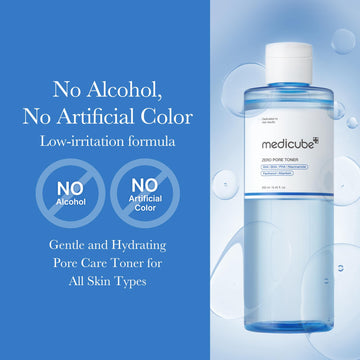 hidratación profunda con panthenol y alantoin en medicube Zero Pore Toner.