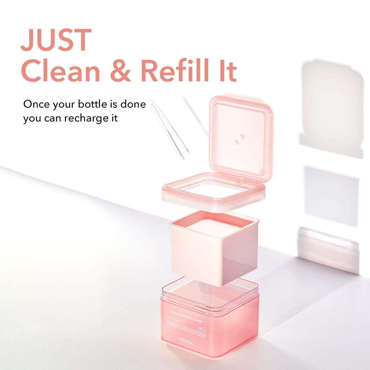 Mediheal Collagen Ampoule Pad: contiene colágeno, ceramidas y proteína de leche