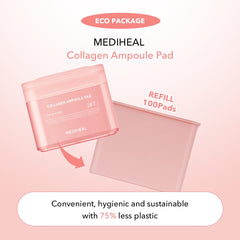 Mediheal Collagen Ampoule Pad: textura de algodón vegano suave para piel sensible