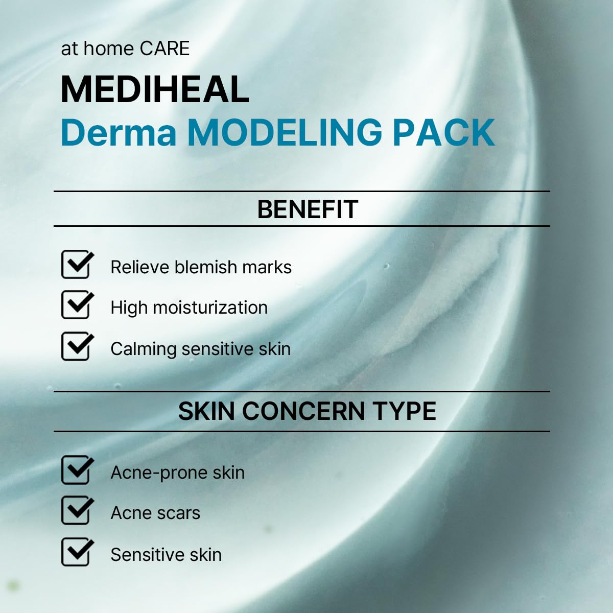 Mediheal Derma Modelado Pack aplicación rostro: distribución precisa para cuidado suave