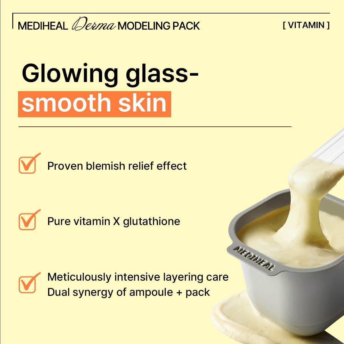 Mediheal Derma Modelado Vitamina – mezcla del polvo de modelado para aplicación suave.