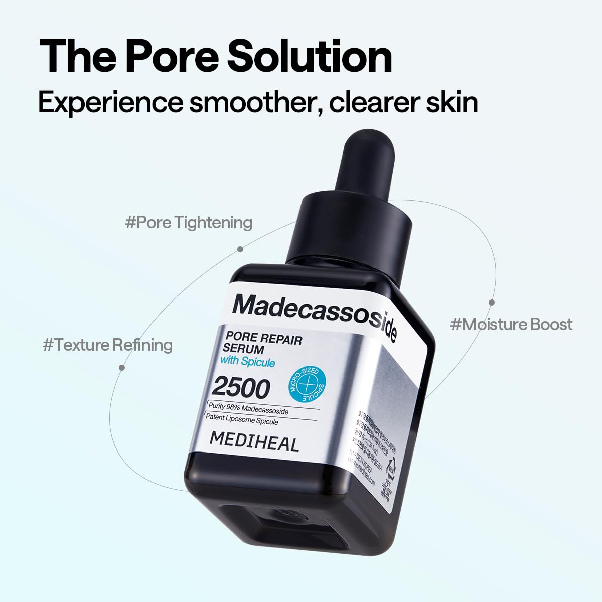 Mediheal Madecassoside clinical testing box signals hypoallergenic, dermatologist-tested credentials.