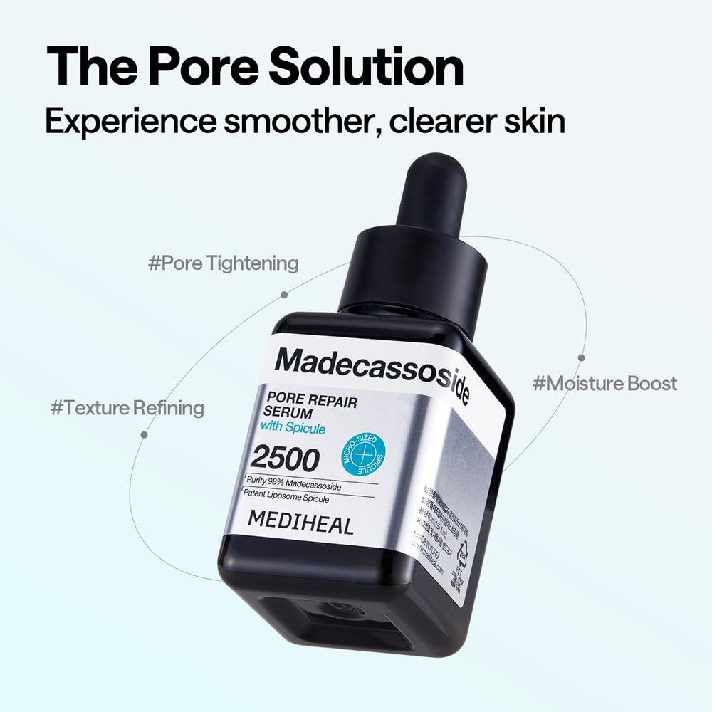 Mediheal Madecassoside clinical testing box signals hypoallergenic, dermatologist-tested credentials.