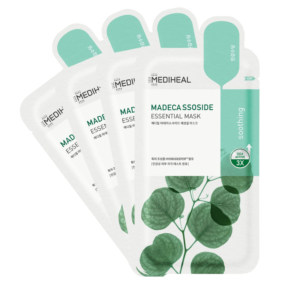 Mascarilla Mediheal Madecassoside con empaque sostenible para el cuidado del medio ambiente