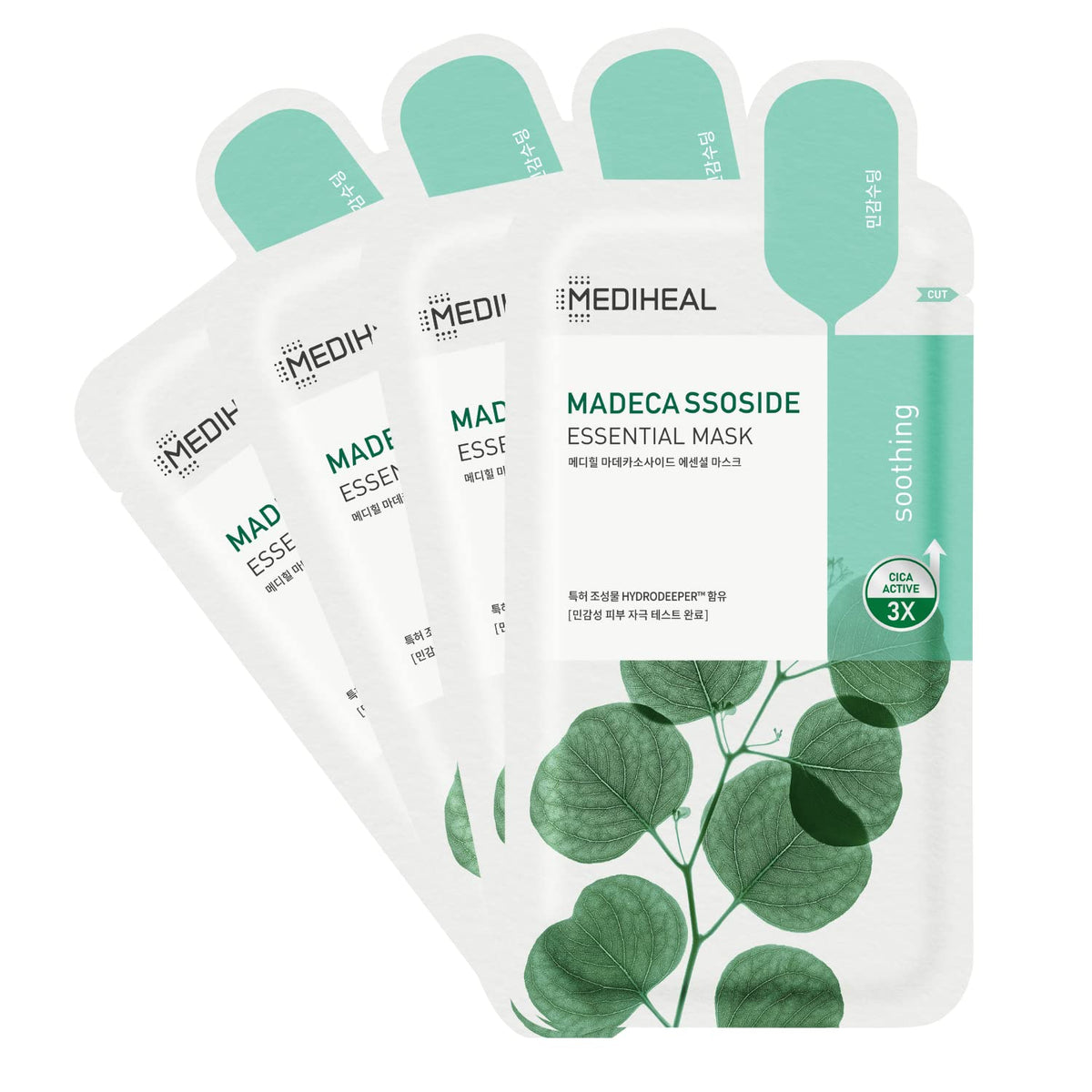 Mascarilla Mediheal Madecassoside con empaque sostenible para el cuidado del medio ambiente