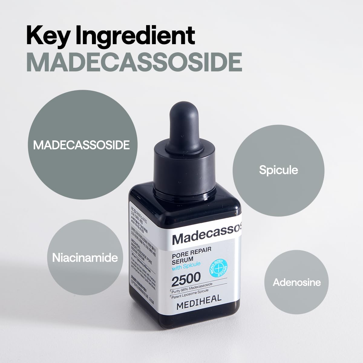 Mediheal Madecassoside hypoallergenic packaging reassures sensitive-skin users.