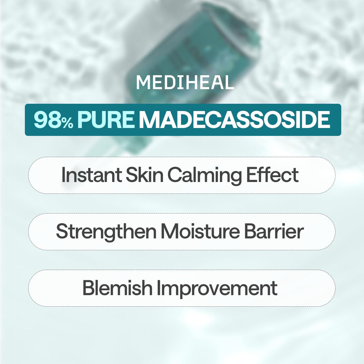 Empaque compacto de Mediheal Madecassoside para uso práctico.