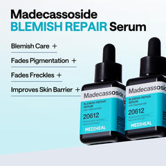 Mancha focal con serum Madecassoside para tono más uniforme.
