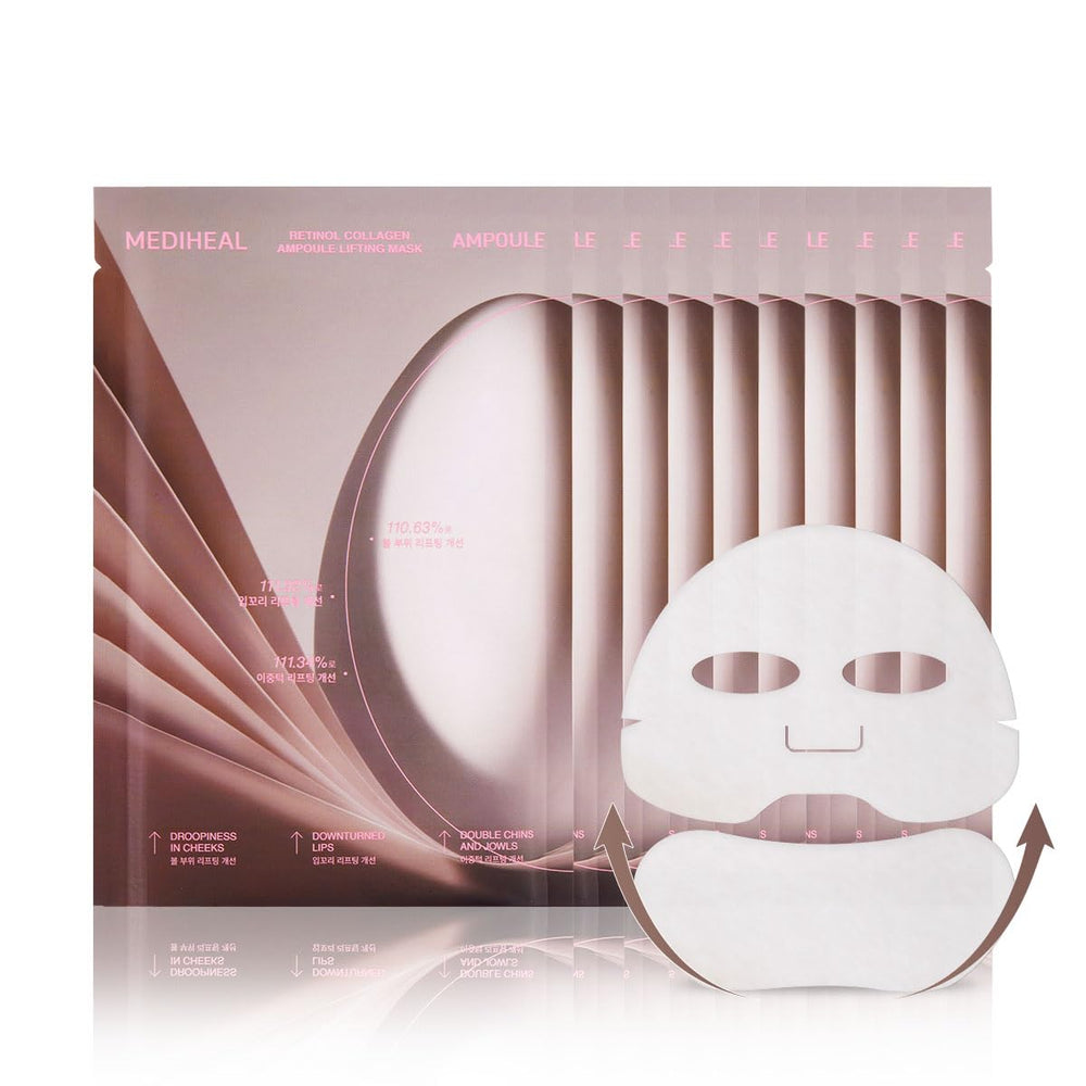 Mediheal Mascarilla Levantadora con Retinol y Colágeno: empaque del producto para almacenamiento fácil.