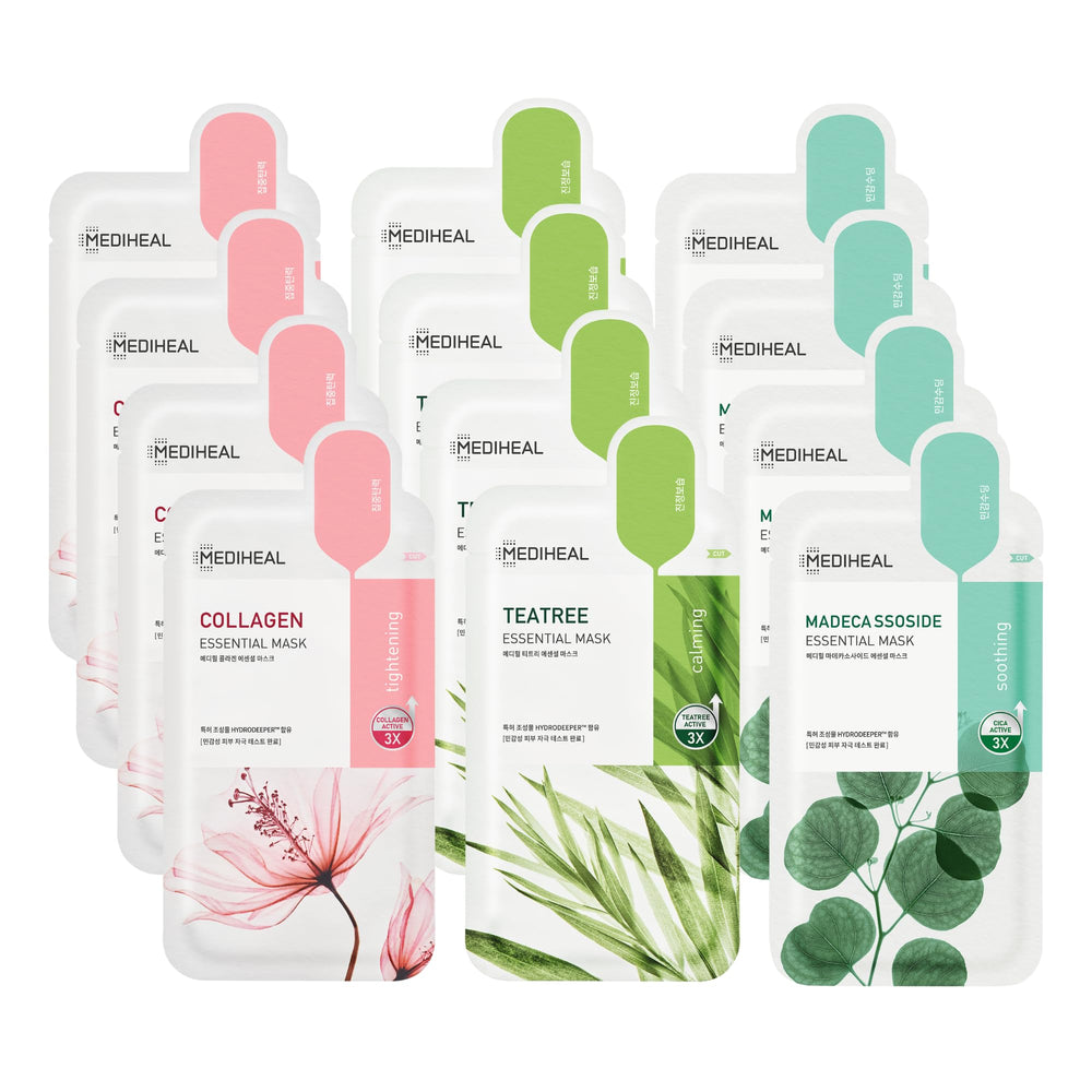 Mediheal Masque Arbre à Thé Essentiel apaise les peaux irritées et rafraîchit.