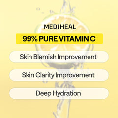 Mediheal Vitamin C Essential – masque appliqué pour une couverture uniforme du visage.