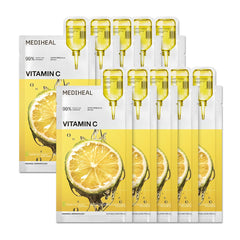 Mediheal Vitamin C Essential – boîte d'emballage montrant l'hydratation potentielle.