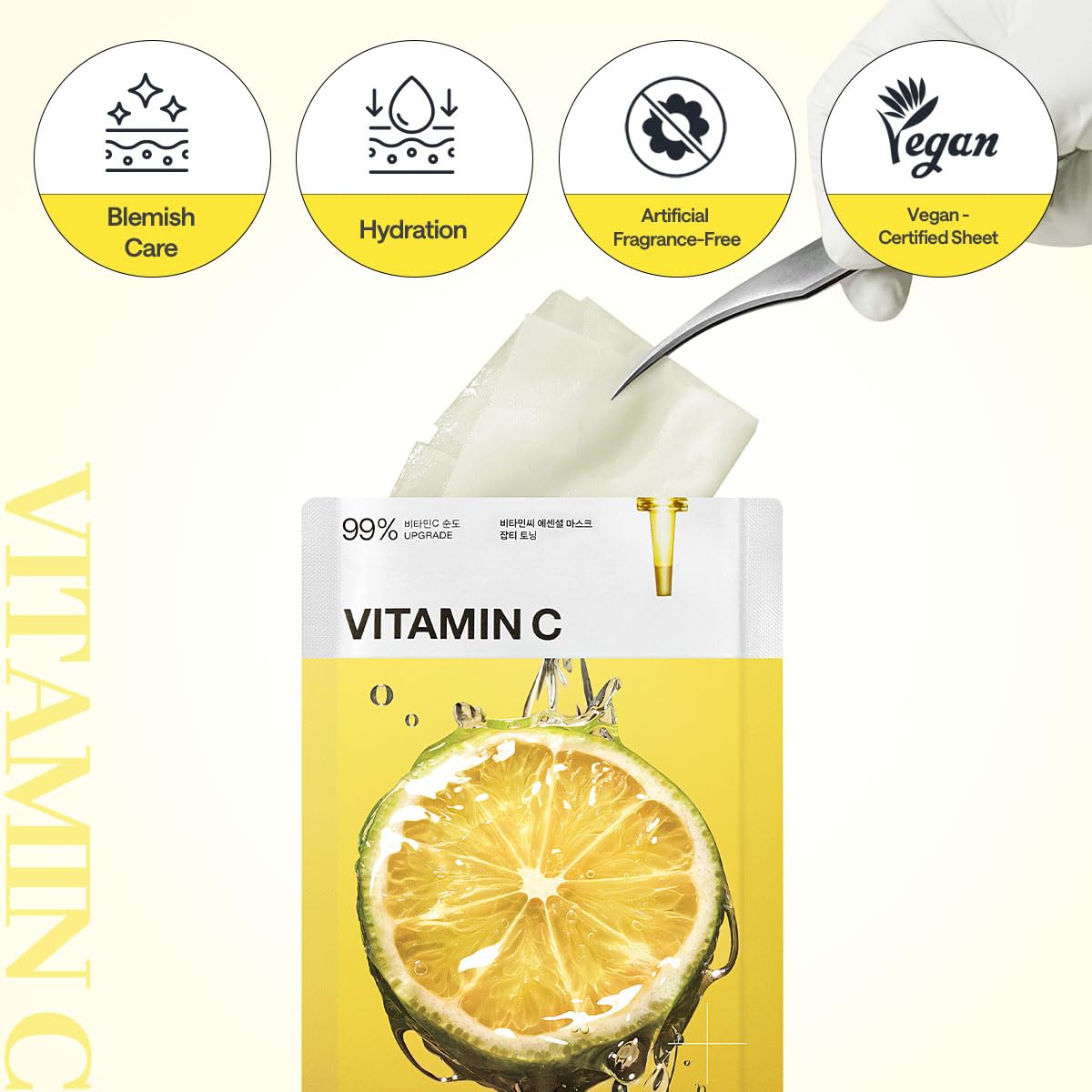 Mediheal Vitamin C Essential – texture légère et hydratante sur la peau.
