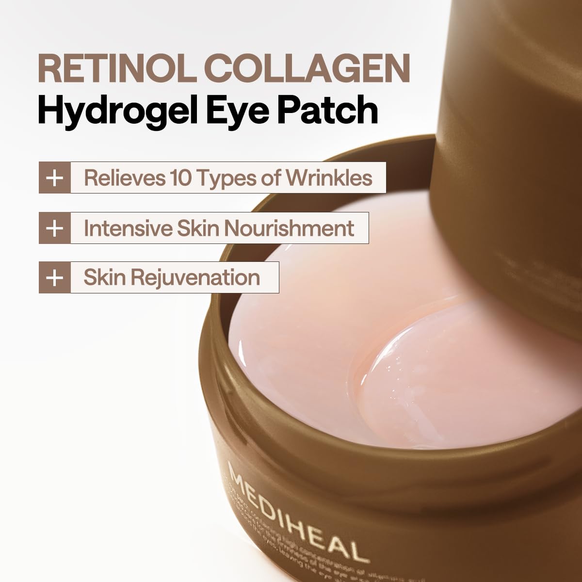 Parche ocular Mediheal hidrogel mejora la elasticidad de la piel alrededor de los ojos.
