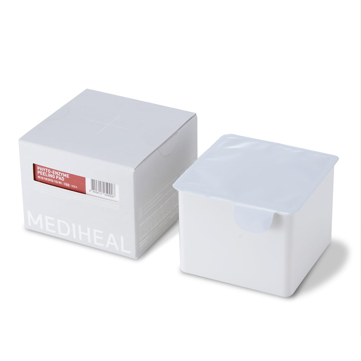 Mediheal Phyto Enzyme Peeling Pad refill packaging with vegan label for sensitive skin.