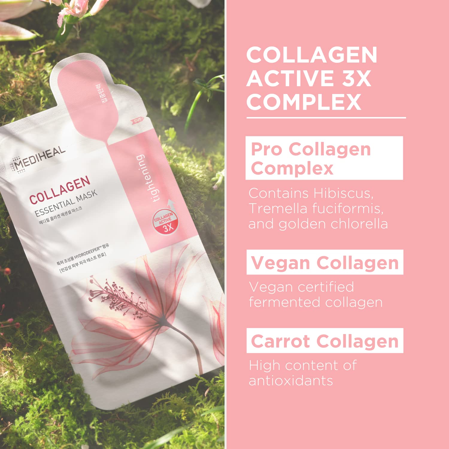 Mediheal pro-collagen hibiscus-chlorella champignon-neige – élasticité améliorée