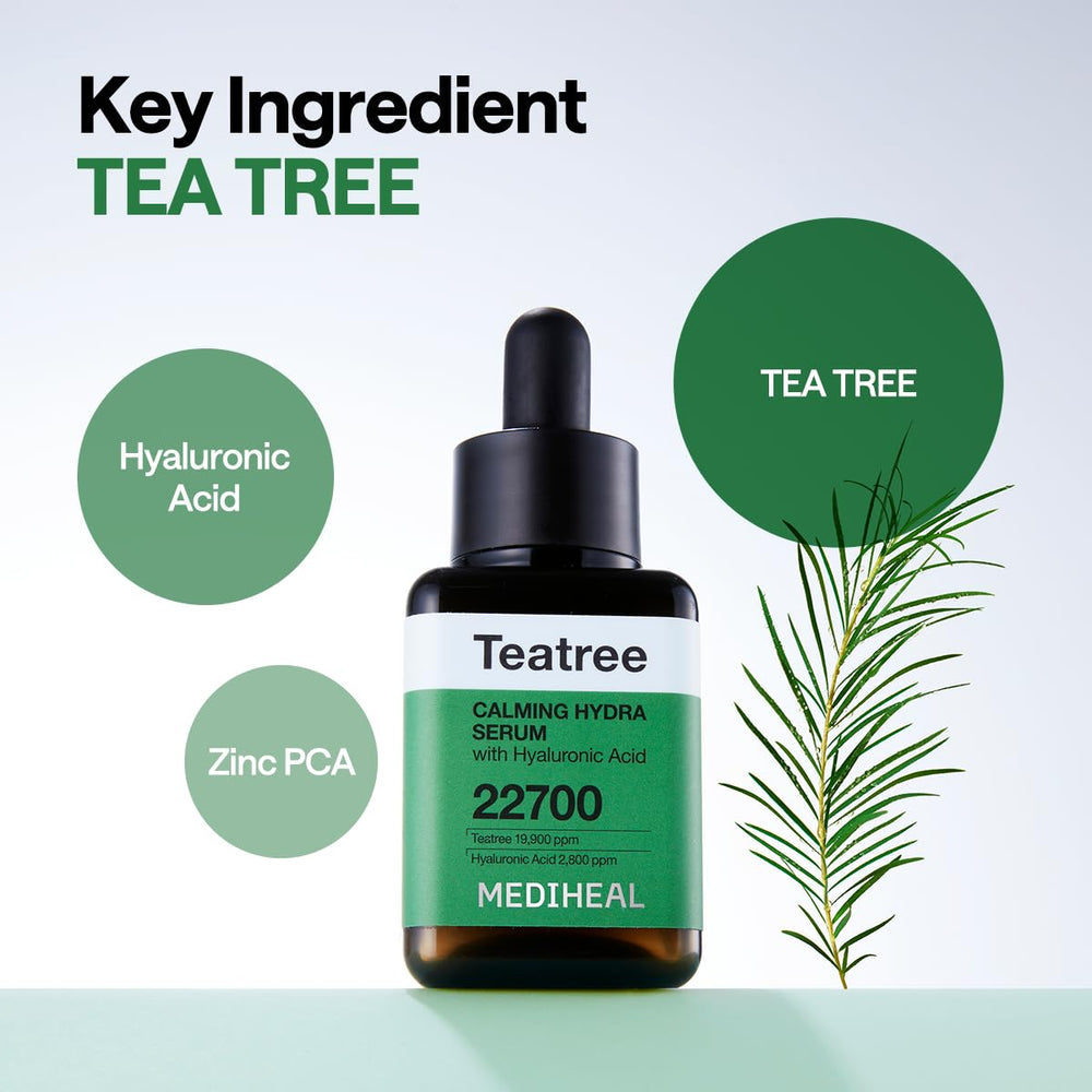 Derivado de árbol de té y ácido hialurónico para equilibrio de sebo.
