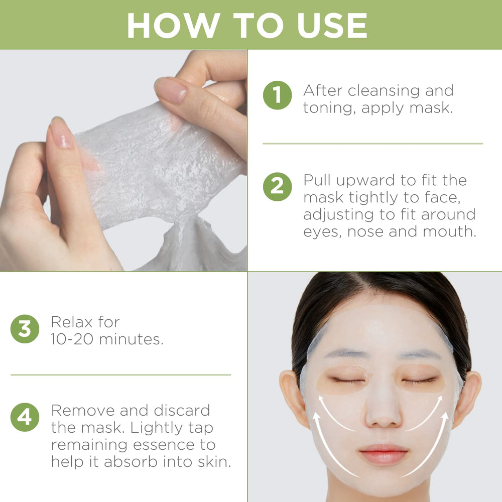 Mediheal Tea Tree Face Mask application close-up demonstrates easy, comfortable wear