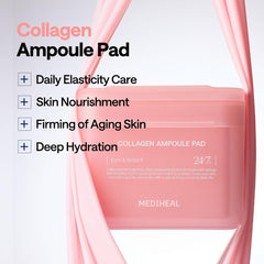 Mediheal Pads de Tónico con Colágeno: textura suave para aplicar sin irritaciones.