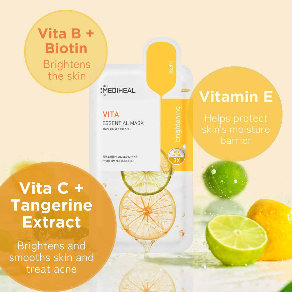 Mediheal Vita Essential activos vitamínicos: ilumina tono y luminosidad.