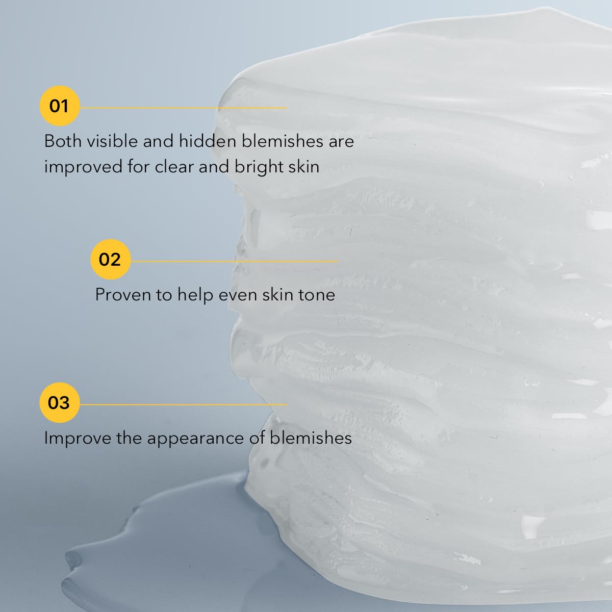 Mediheal Vitamide Brightening Pad Ingredientes clave con vitaminas revitalizantes.