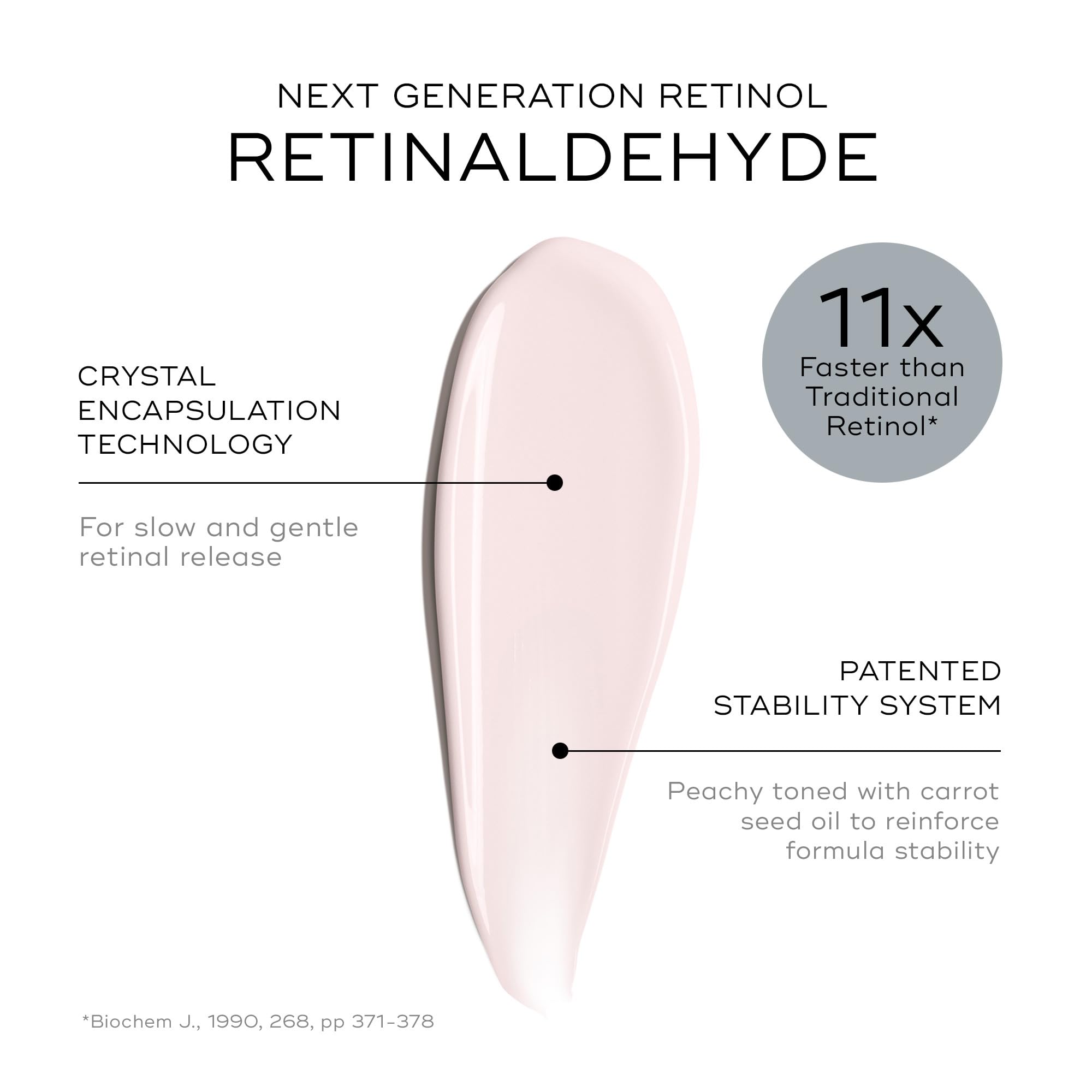 Medik8 Crystal Retinal 1 etiqueta frontal, suero nocturno con ácido hialurónico para hidratación.