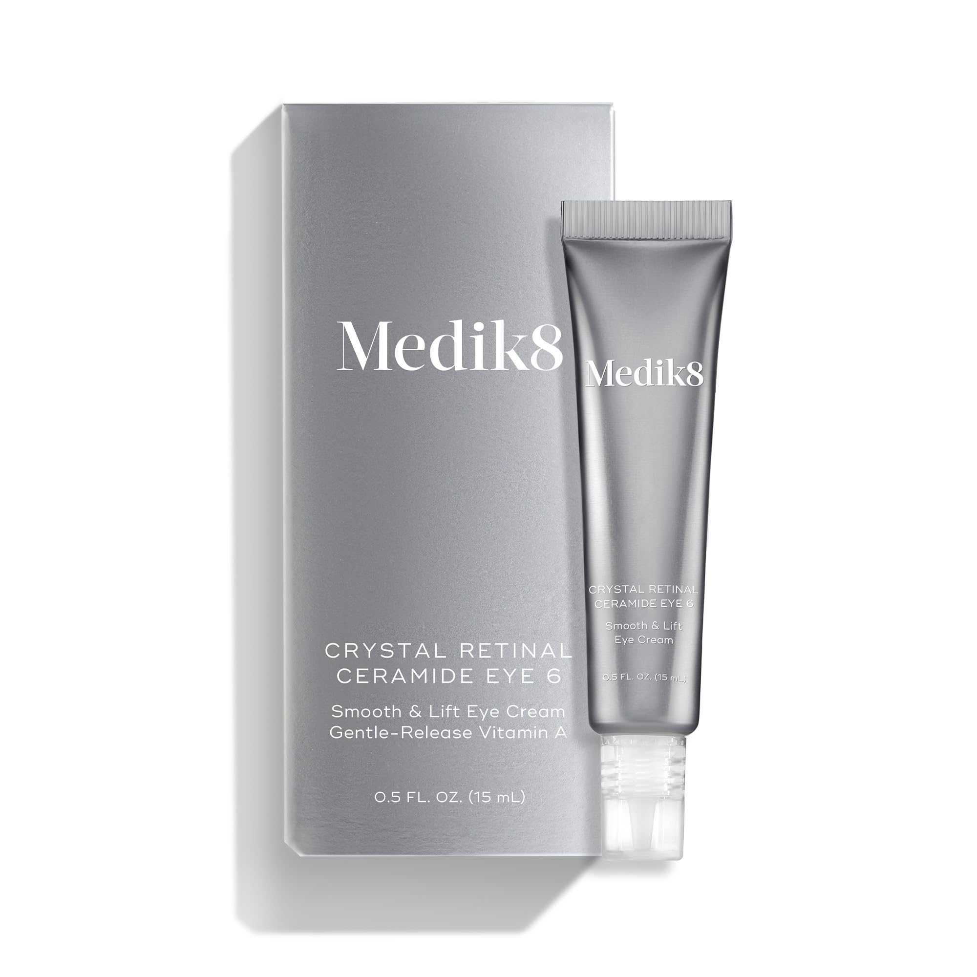 Medik8 Crystal Retinal Ceramide Eye 6, rutina diaria de ojos para mayor confort.