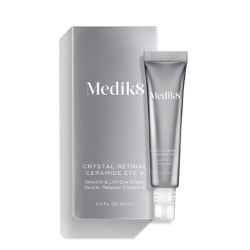 Medik8 Crystal Retinal Ceramide Eye 6, rutina diaria de ojos para mayor confort.