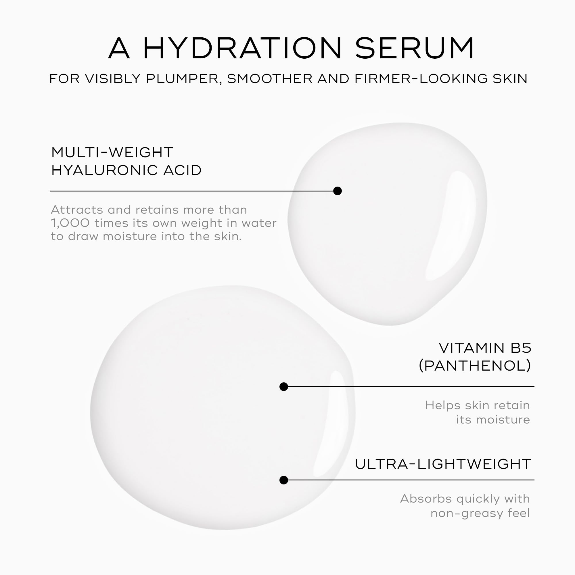 Hydr8 B5 aplicación rápida con absorción ligera y sin grasa para el rostro