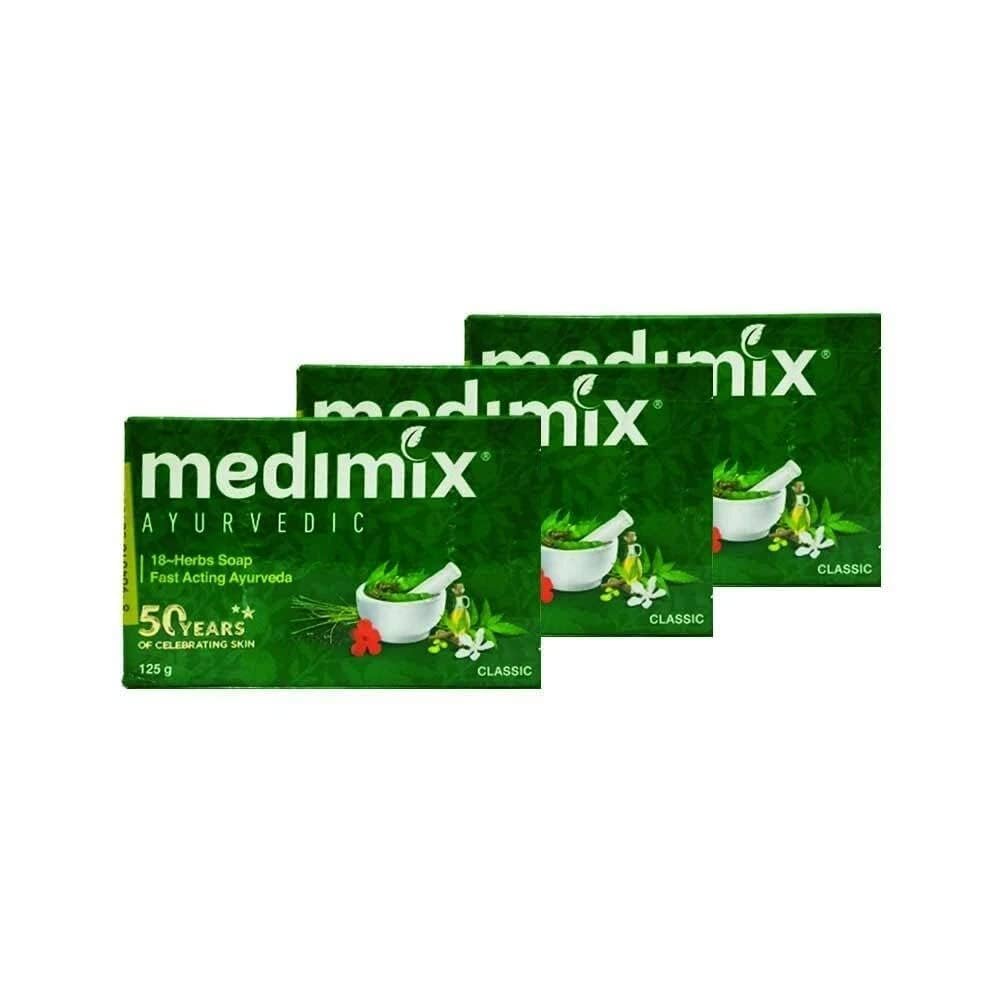 Medimix jabon-ayurvedico-18-hierbas, uso diario para limpieza suave de la piel.