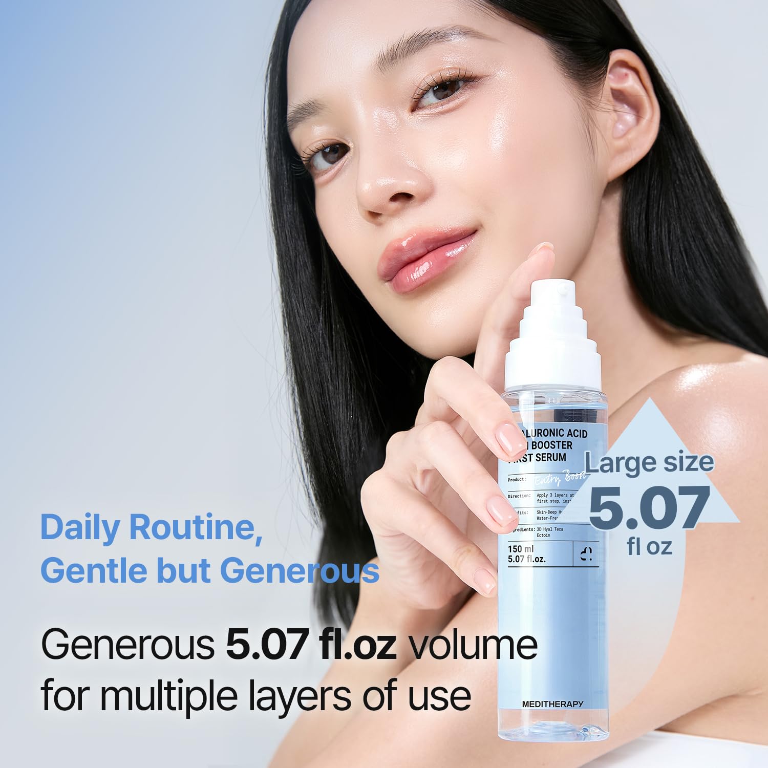 Meditherapy Serum Hialurónico, rutina diaria de cuidado facial.